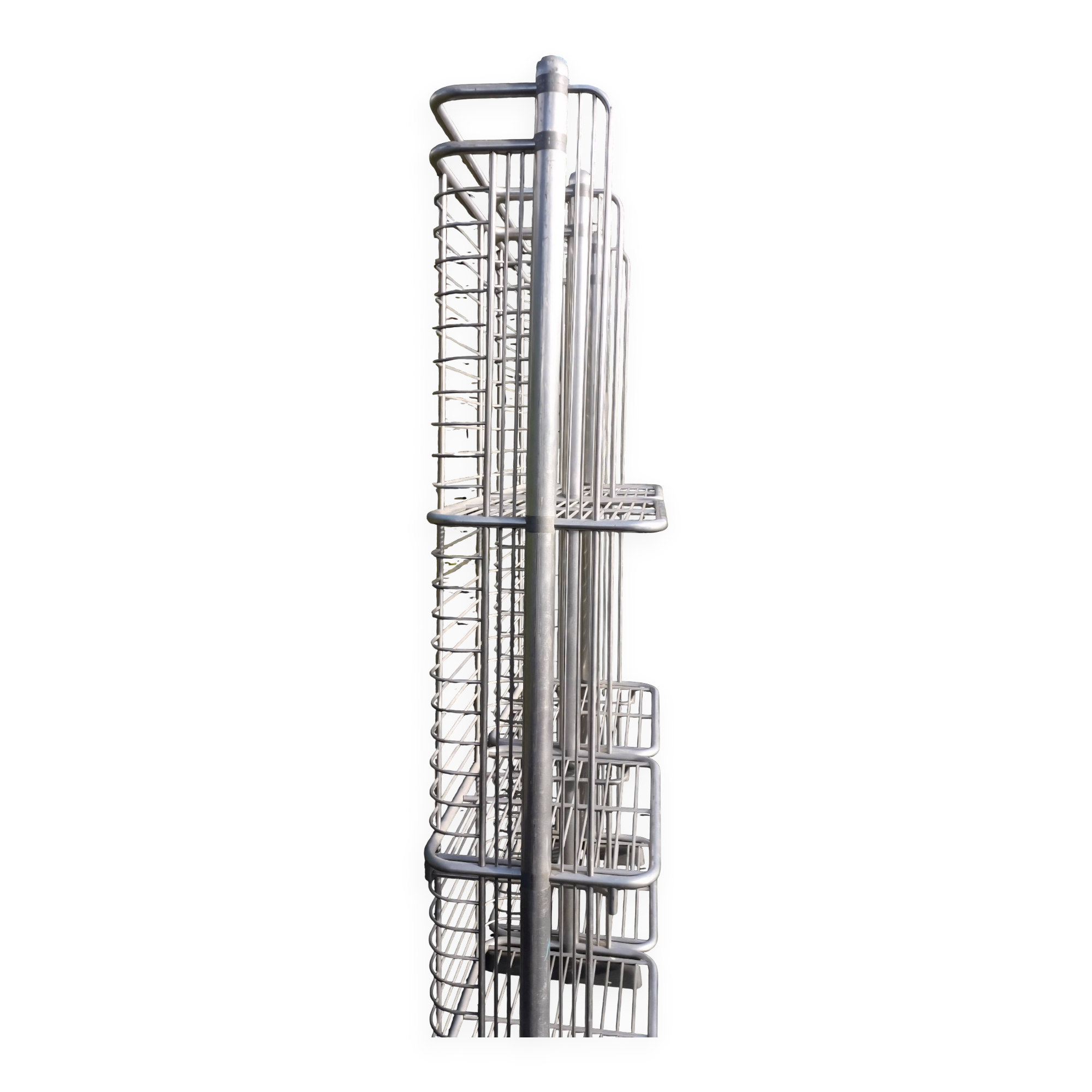 Art Deco shelf, aluminum