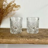 4 vintage whiskey glasses