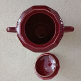 Iron clay sugar bowl and milk jug Lunéville