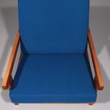 Fauteuil relax Getama en chêne avec dossier réglable, Hans J. Wegner GE421