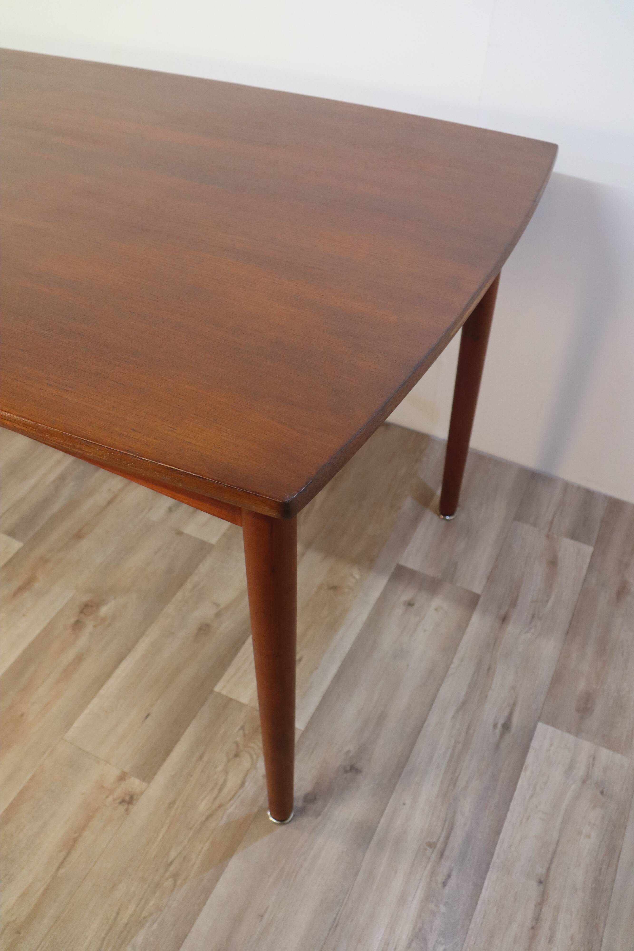 Scandinavian extendable meal table Denmark teak 1960