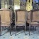 Suite of 6 Louis XV style chairs in canning