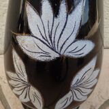 Navy blue and gold vase