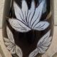 Navy blue and gold vase