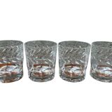 Set of four crystal whiskey glasses