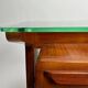 Bureau en bois et laiton attribué à Vittorio Dassi, Italie, années 1950