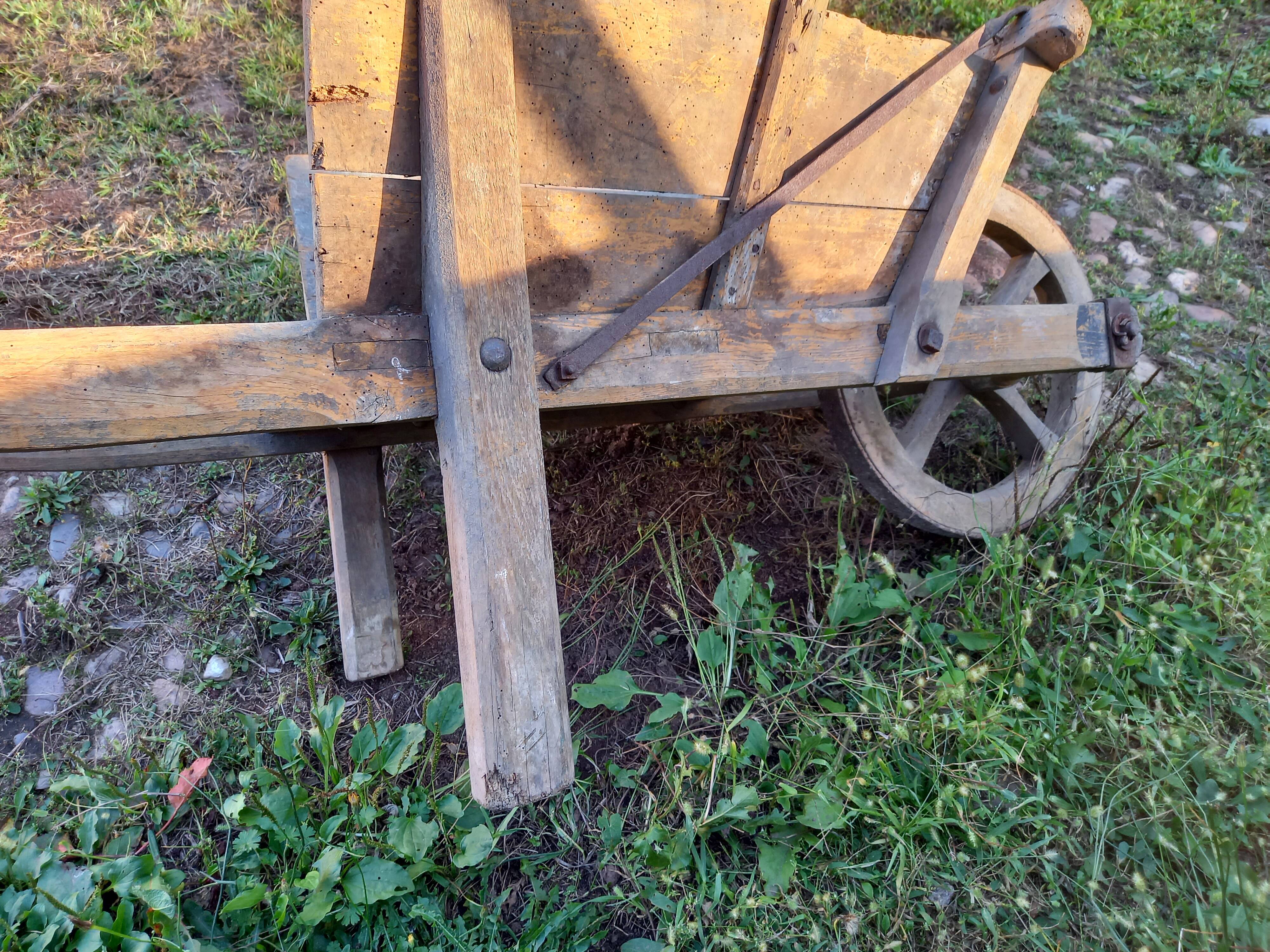 Wheelbarrow raw wood