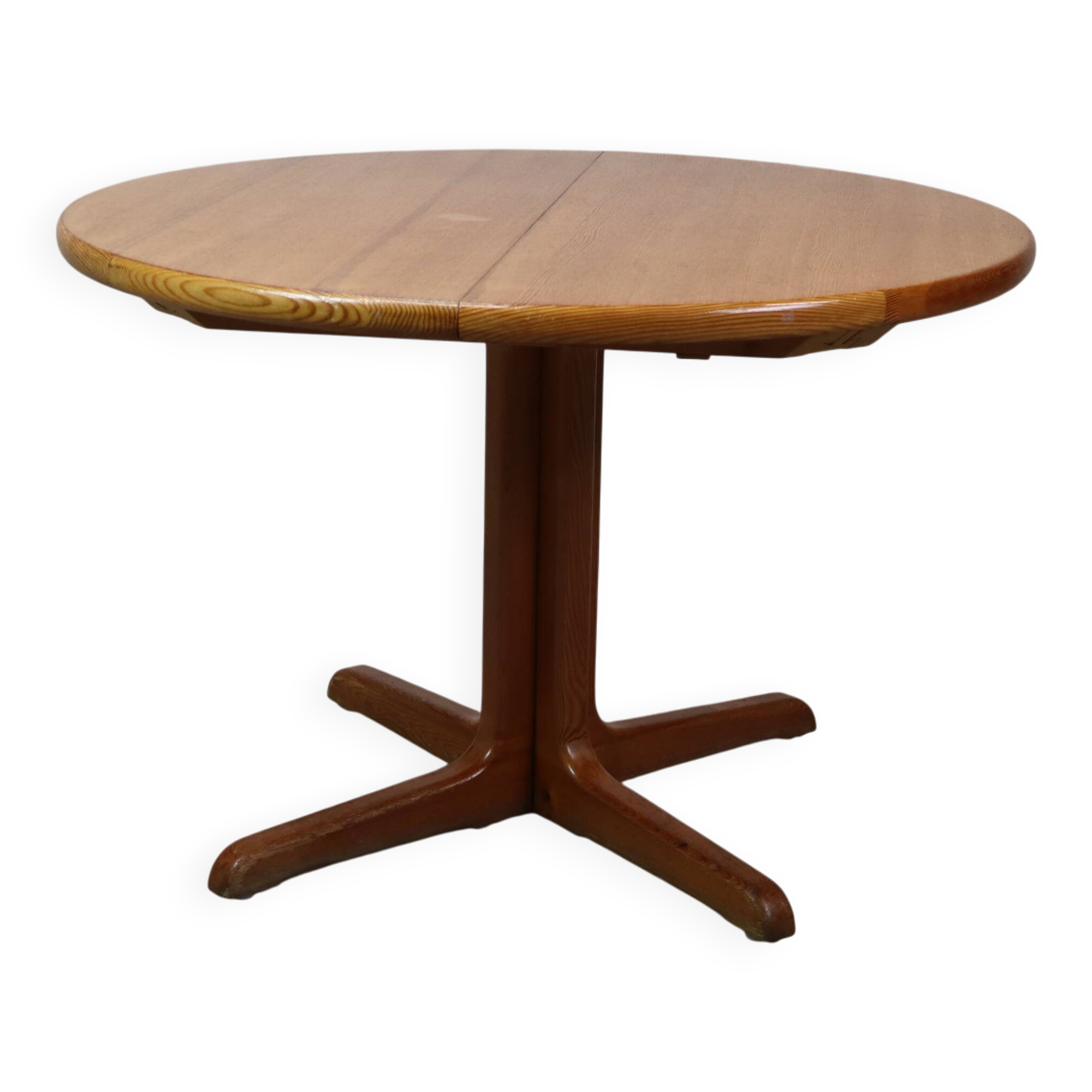 Scandinavian solid pine extendable dining table