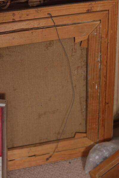 Original Swedish oil on canvas – “Church” by Stig Gilborne – vintage & framed – 67 × 52 cm (26.4" × 20.5")