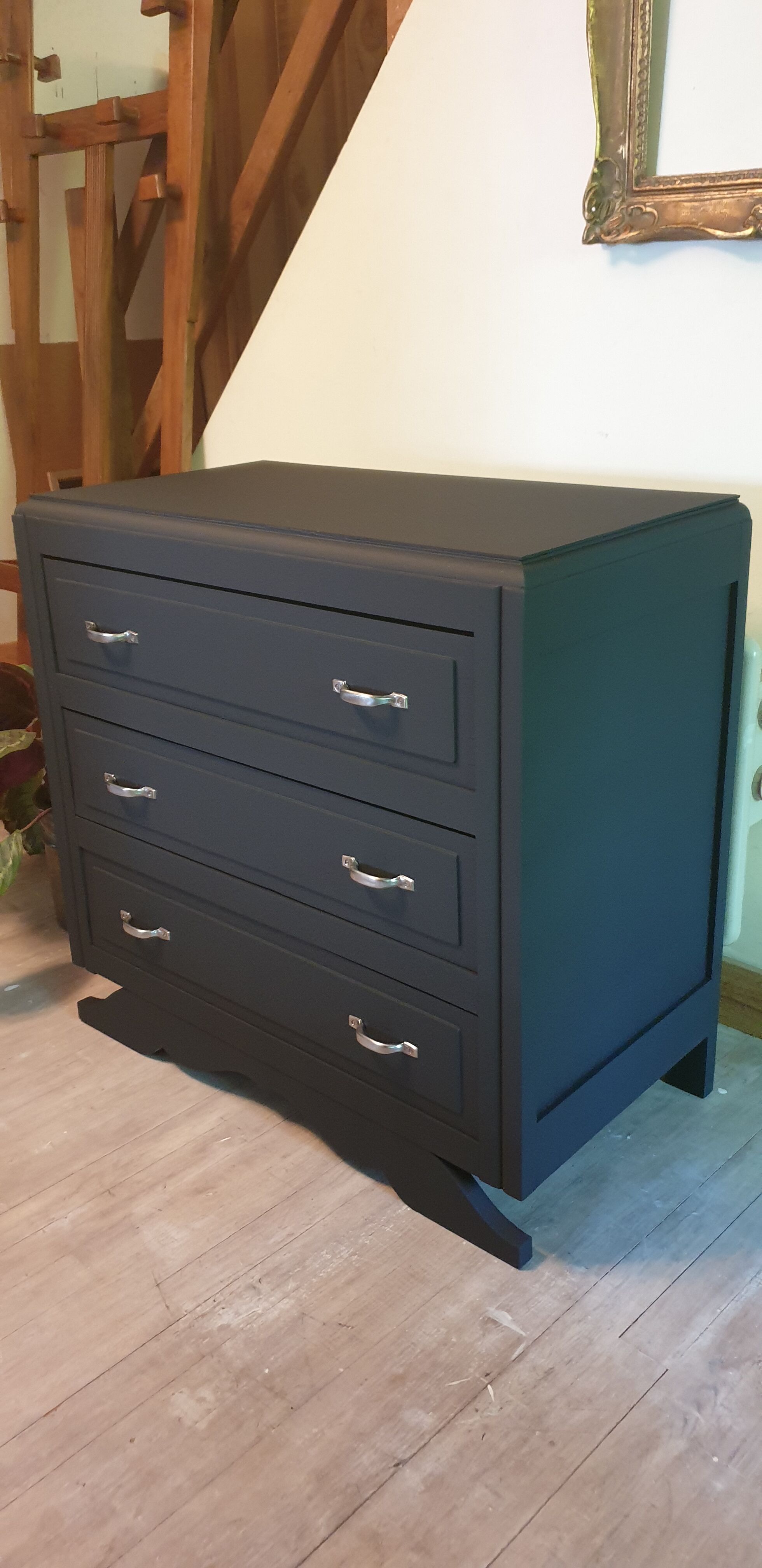 Black Art Deco dresser