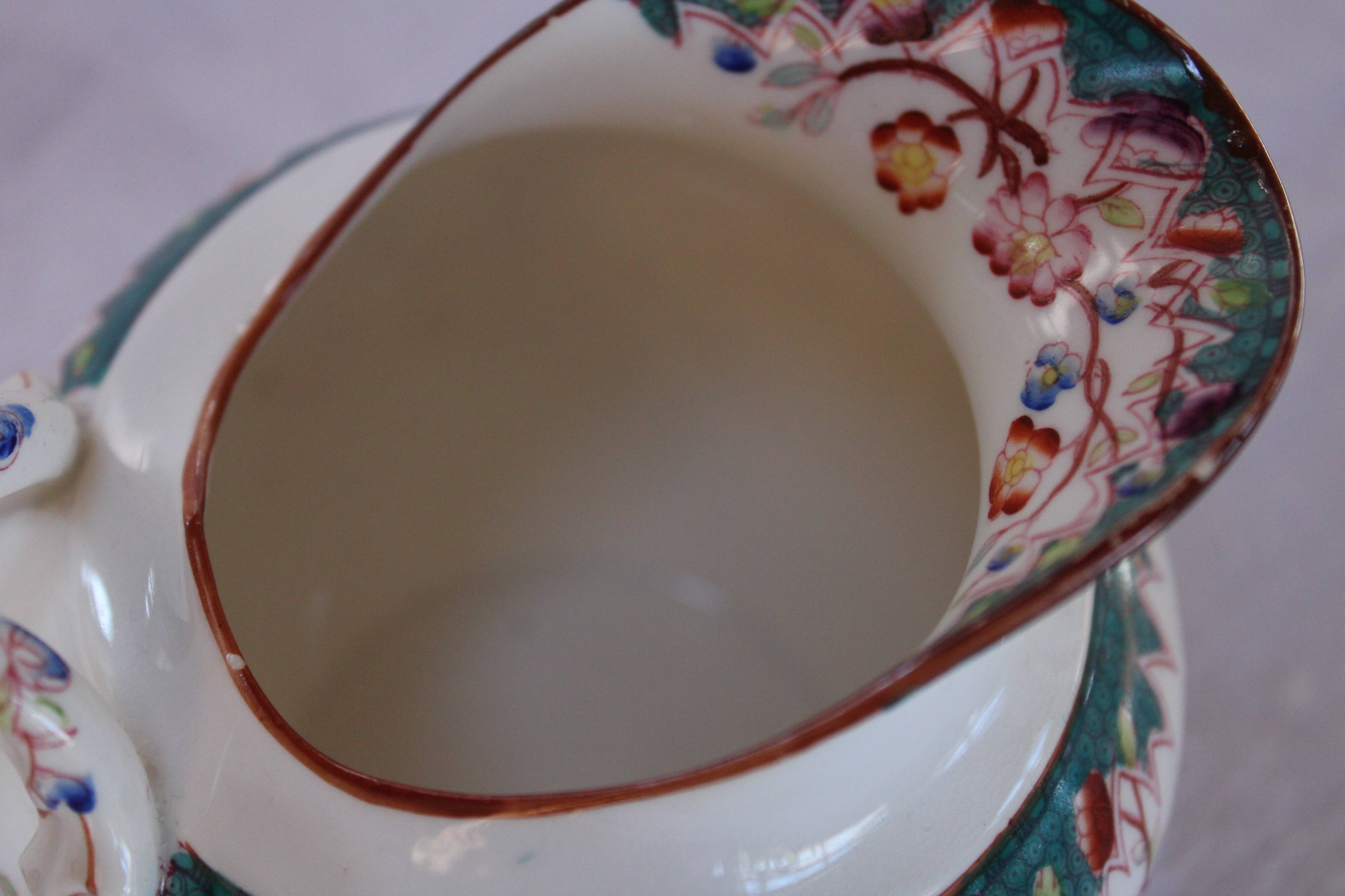 19th Sarreguemines porcelain milk pot