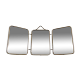 Vintage Triptych Barber Mirror