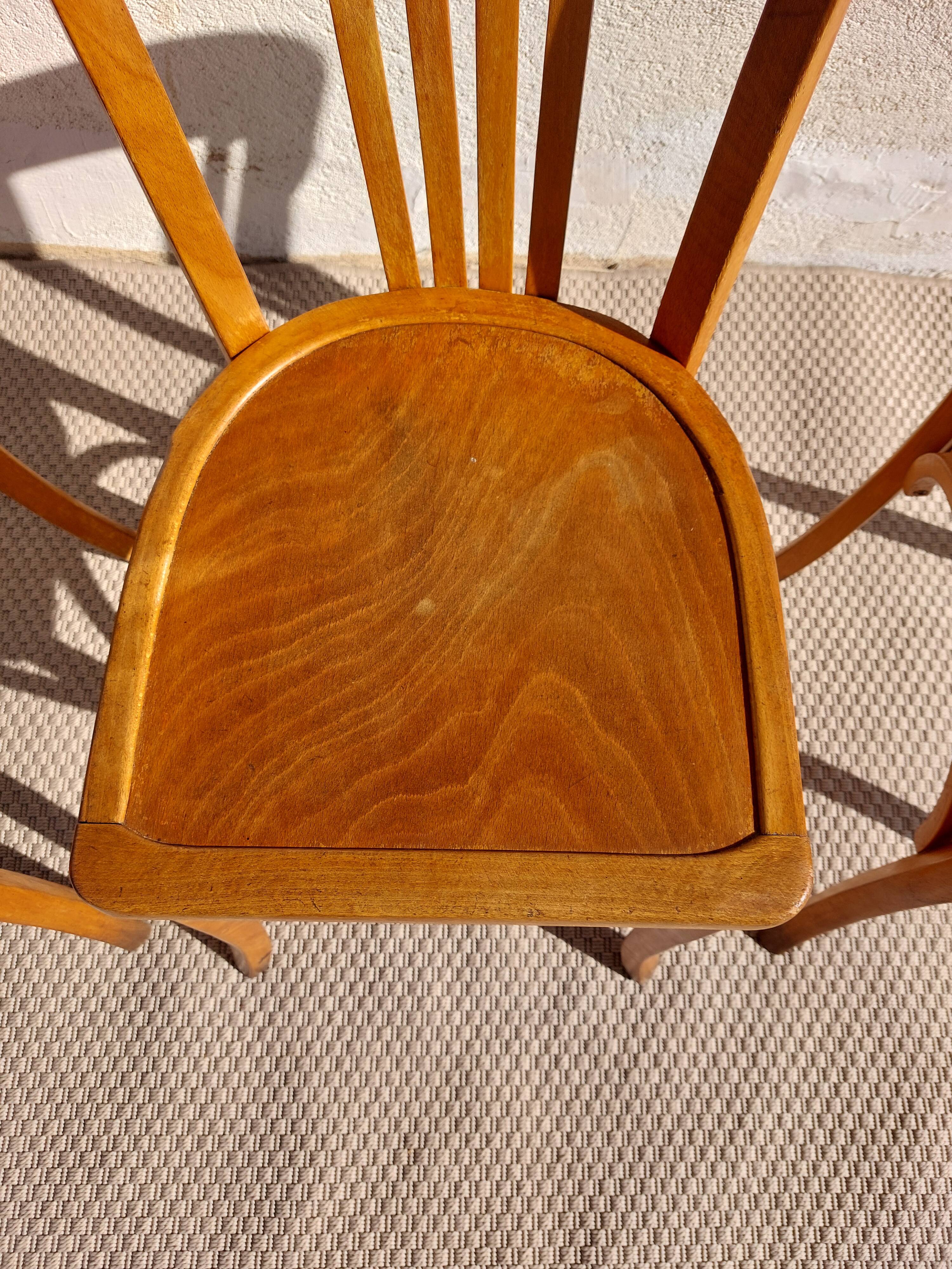 3 Luterma bistro chairs, medium oak finish