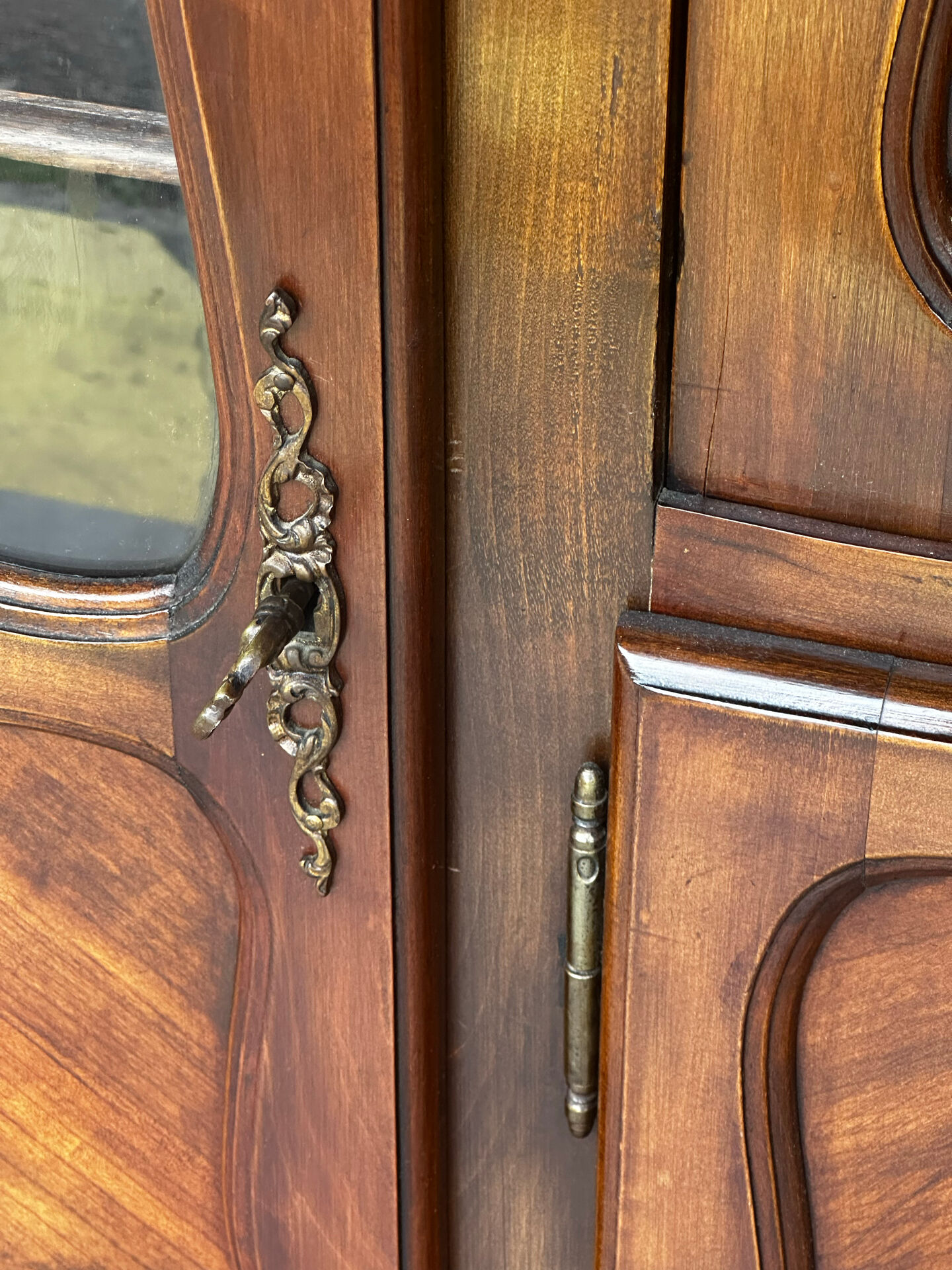Sideboard, Louis XV style secretary in cherry wood, 1960s.