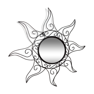 Wrought iron sun mirror 64 cm