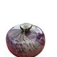 Vase panse aplatie à décor de spirales violettes et dorées