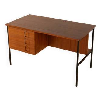 Bureau en placage de teck, années 60