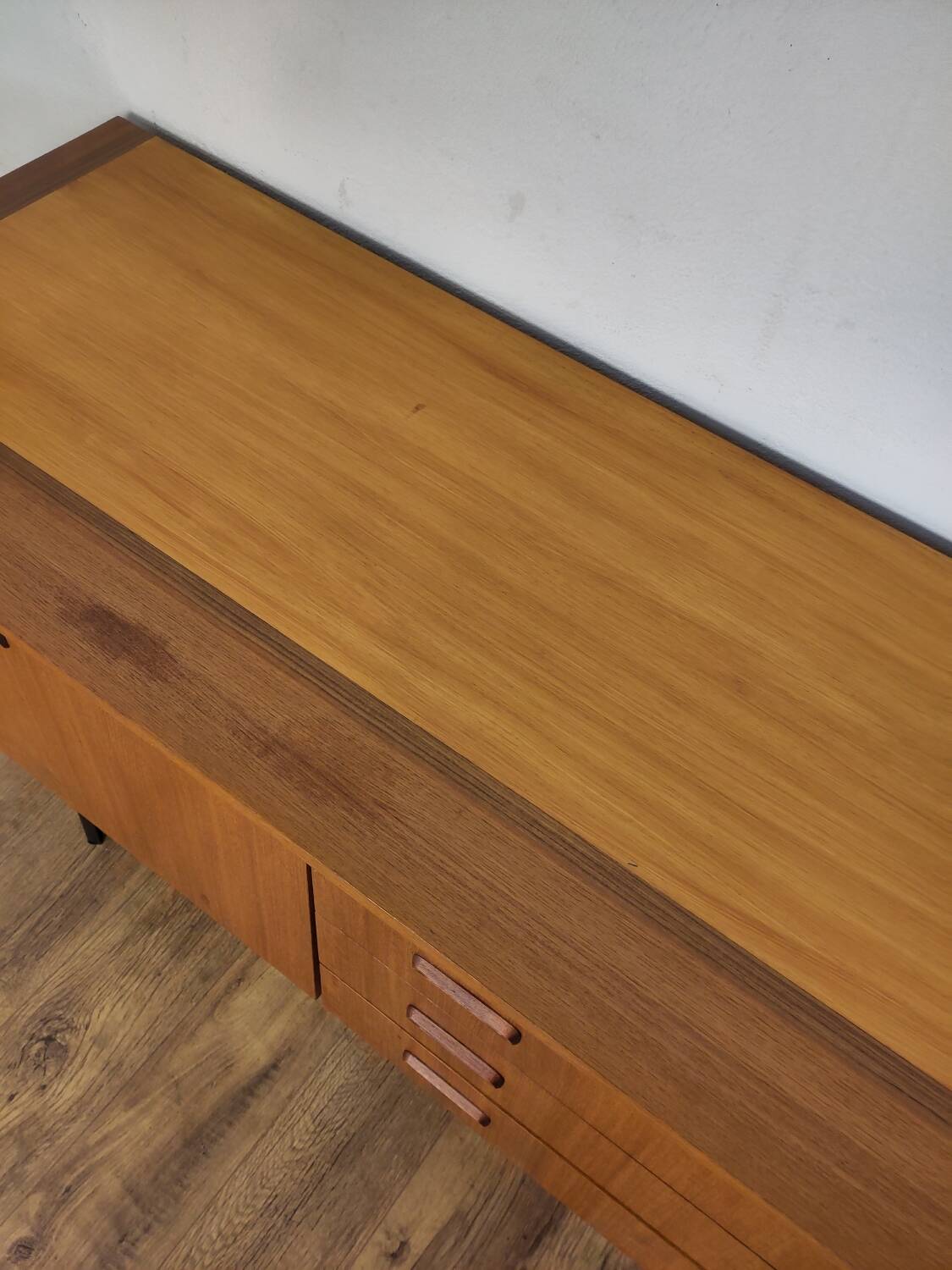 Scandinavian teak and metal sideboard