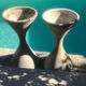 Pair of Anton Bee design planters assisted by Willy Guhl