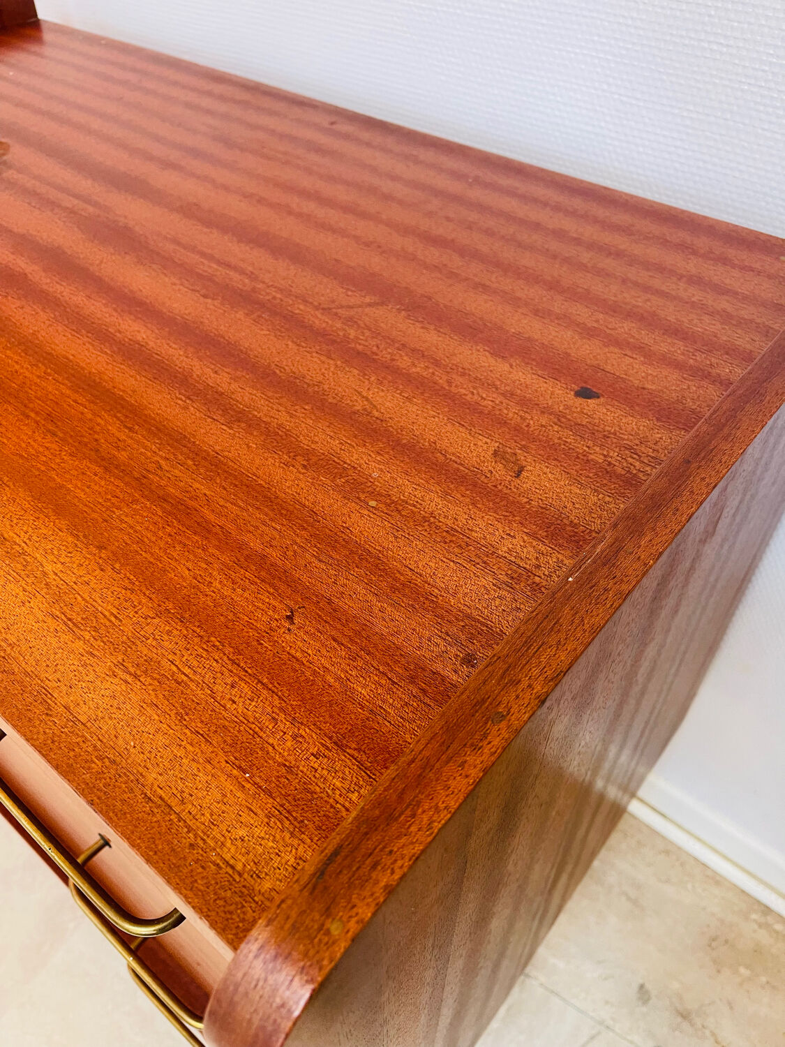 Commode vintage plaquage teck – circa 1970