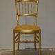 Spencer family gilded wooden bergère bench chair
