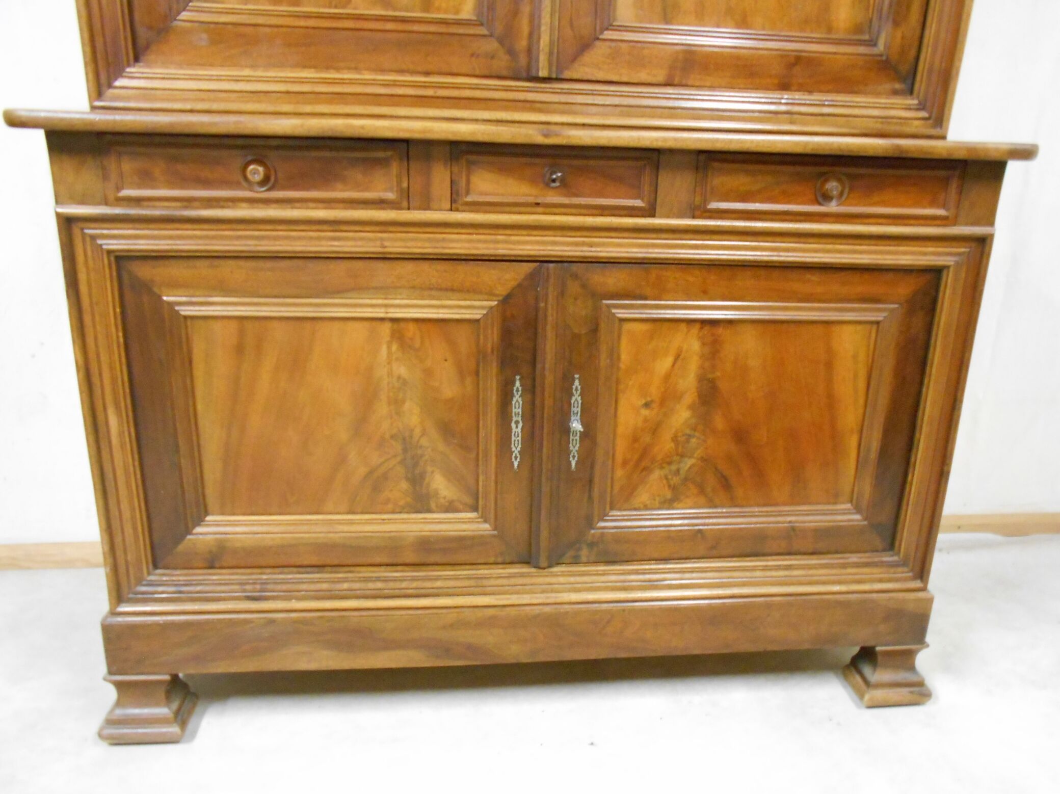 Buffet two bodies Louis Philippe walnut