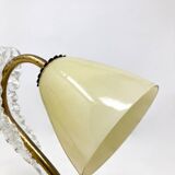 Mid-Century Modern Brass and Glass Table Lamp, 1950s