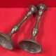 Pair of 23cm pewter candlesticks
