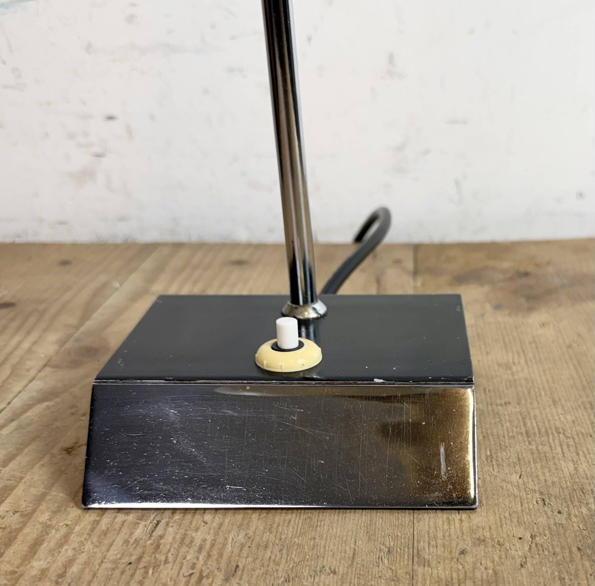 Vintage Black Table Lamp by Josef Hůrka for Napako, 1960s