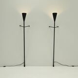 Set of 2 brutalist wall / floor lamps, 1980s The Netherlands.