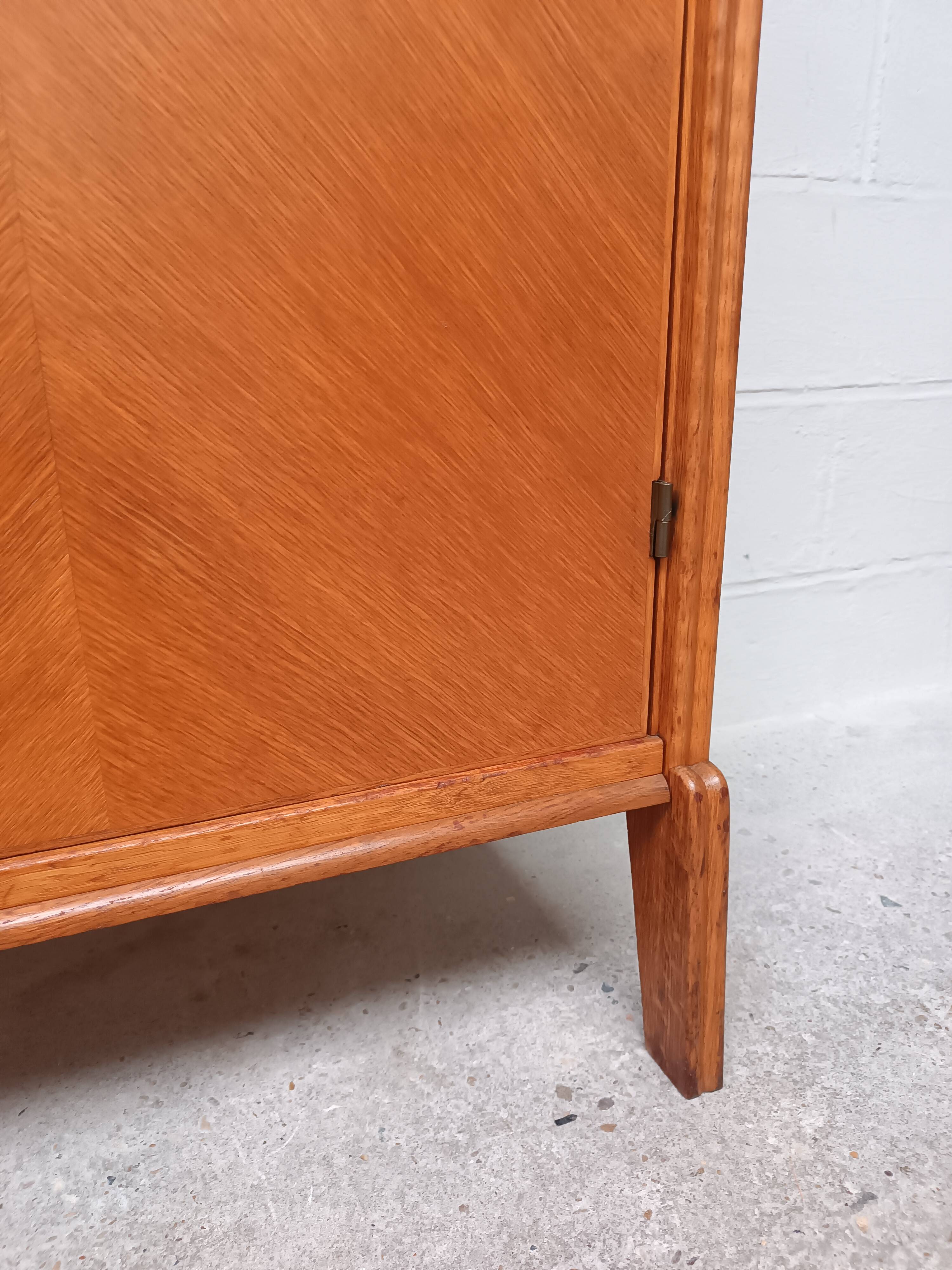 Wing-shaped locker cabinet from the 1950s