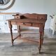 Antique solid wood desk with tiers – metal handles