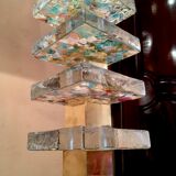 Paire de lampes Arlequin en verre Murano, XXe siècle