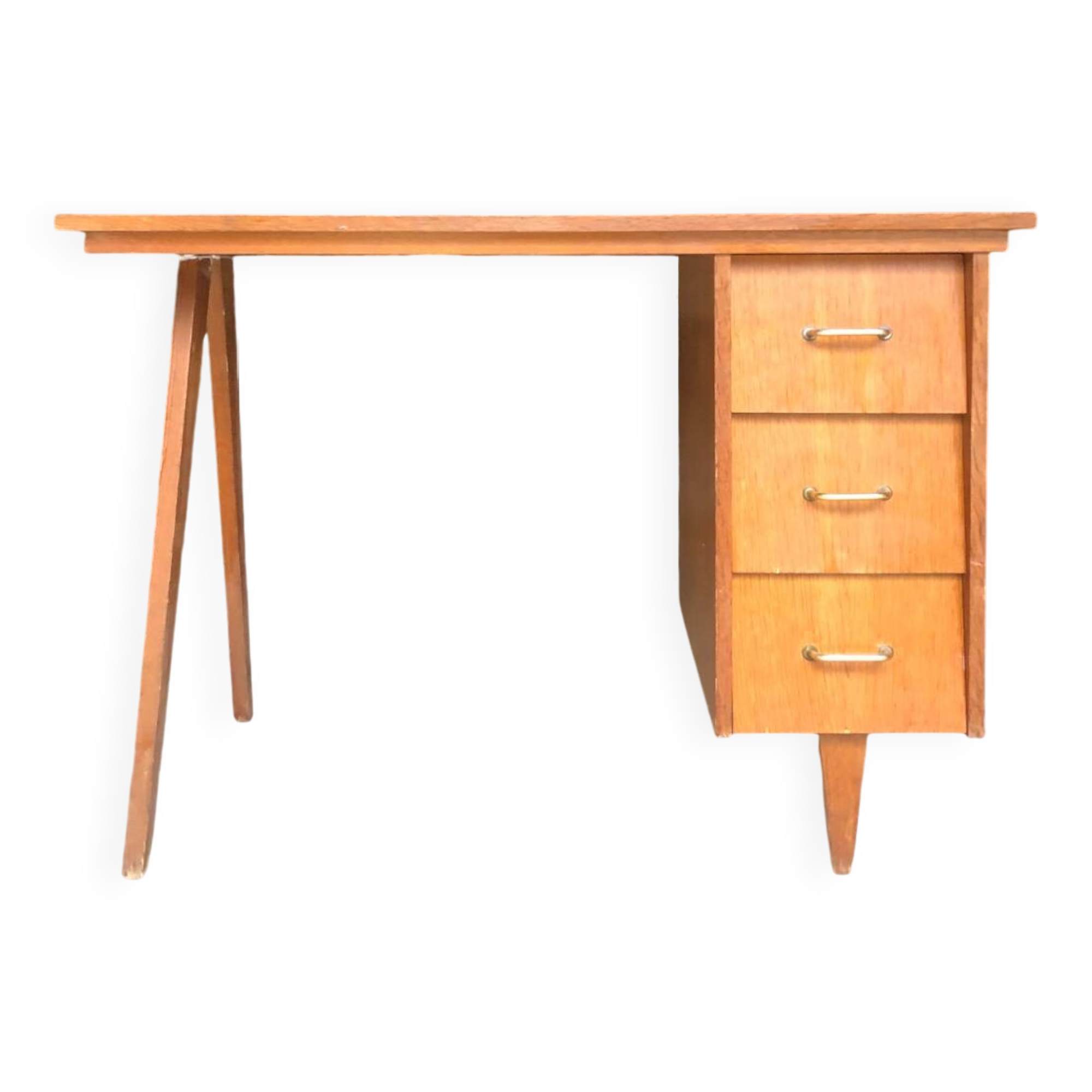 Vintage compass foot desk