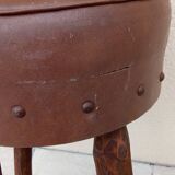 Pair of high vintage brutalist bar stools