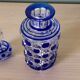 Baccarat crystal bottle model diamonds stoned blue
