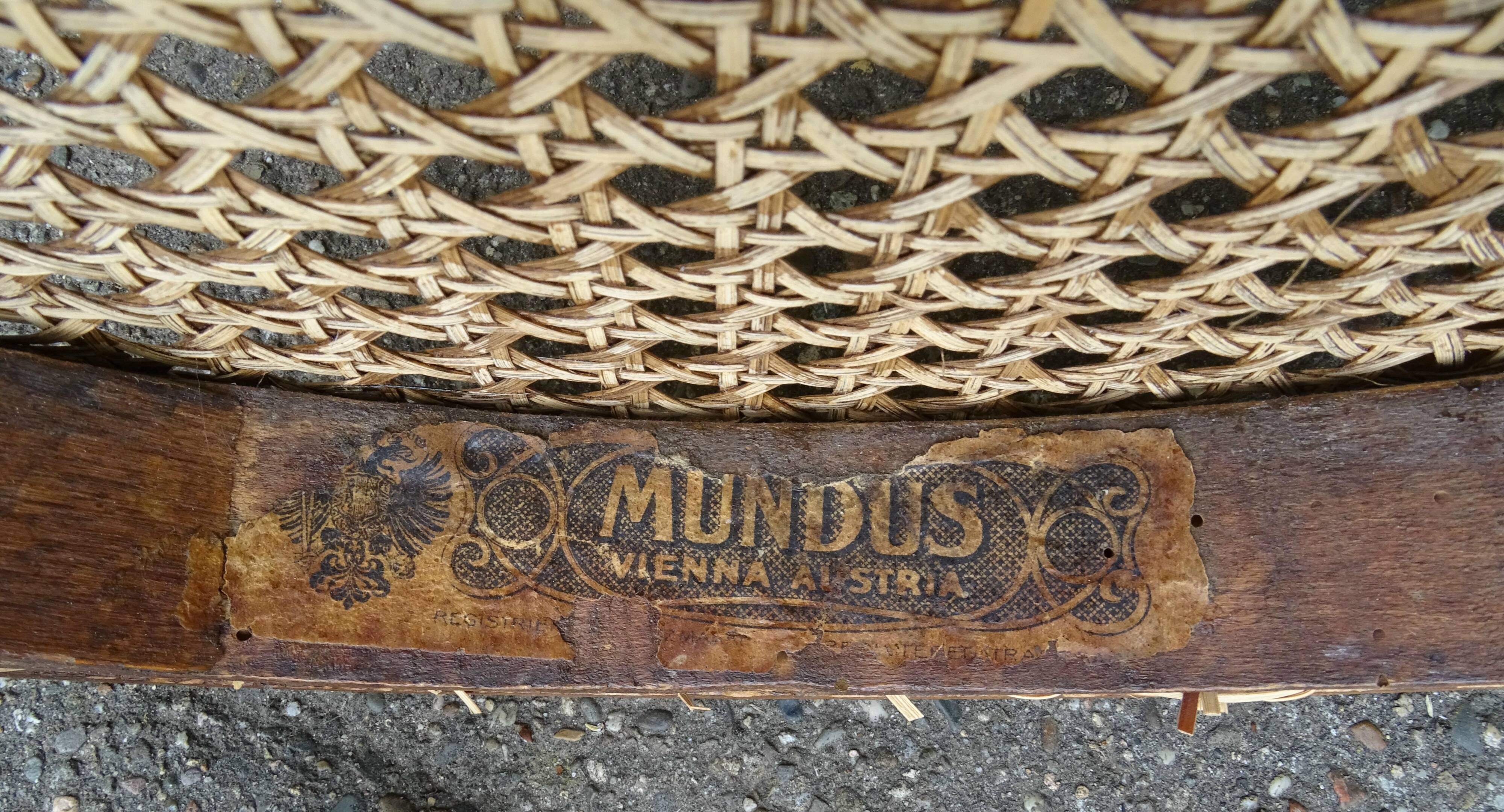 Engelstuhl cane bistro chair by Hofmann Austria