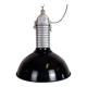 Large Industrial Black Enamel Factory Pendant Lamp from Philips, 1960s