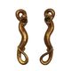Pair of French Handcrafted Brass Snake Door Pull Handles, 1960s