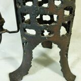 Marcello Fantoni brutalism metal lamp, 1960's