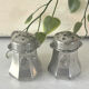 French pewter salt and pepper shakers set Etains du Manoir with origin