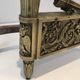Pair of Empire Period Chenets in Chiselled Bronze with Torches and Leaf Frieze