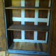 End 18th century wardrobe provençale all solid oak patinated blue by artisan cabinetmaker