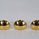 Vintage Half Moon Wall Lamps in Brass, 1980, Set of 3