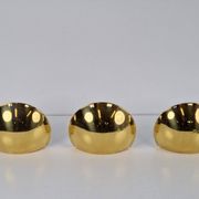 Vintage Half Moon Wall Lamps in Brass, 1980, Set of 3