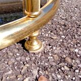 Pair of extra tables pieces of sofa gold metal 70s