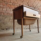 Piece of furniture with scandinavian teak sewing 1950