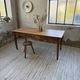 Cherry farmhouse table with spindle legs, 1950s