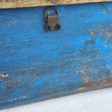 Teak coat rack with 8 double cast iron hooks