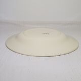 Soup plate of the earthenware factory of Salins model Cyclamen, iron earth